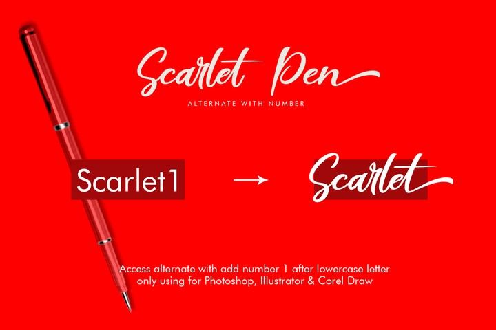 Scarlet Pen Regular Font preview